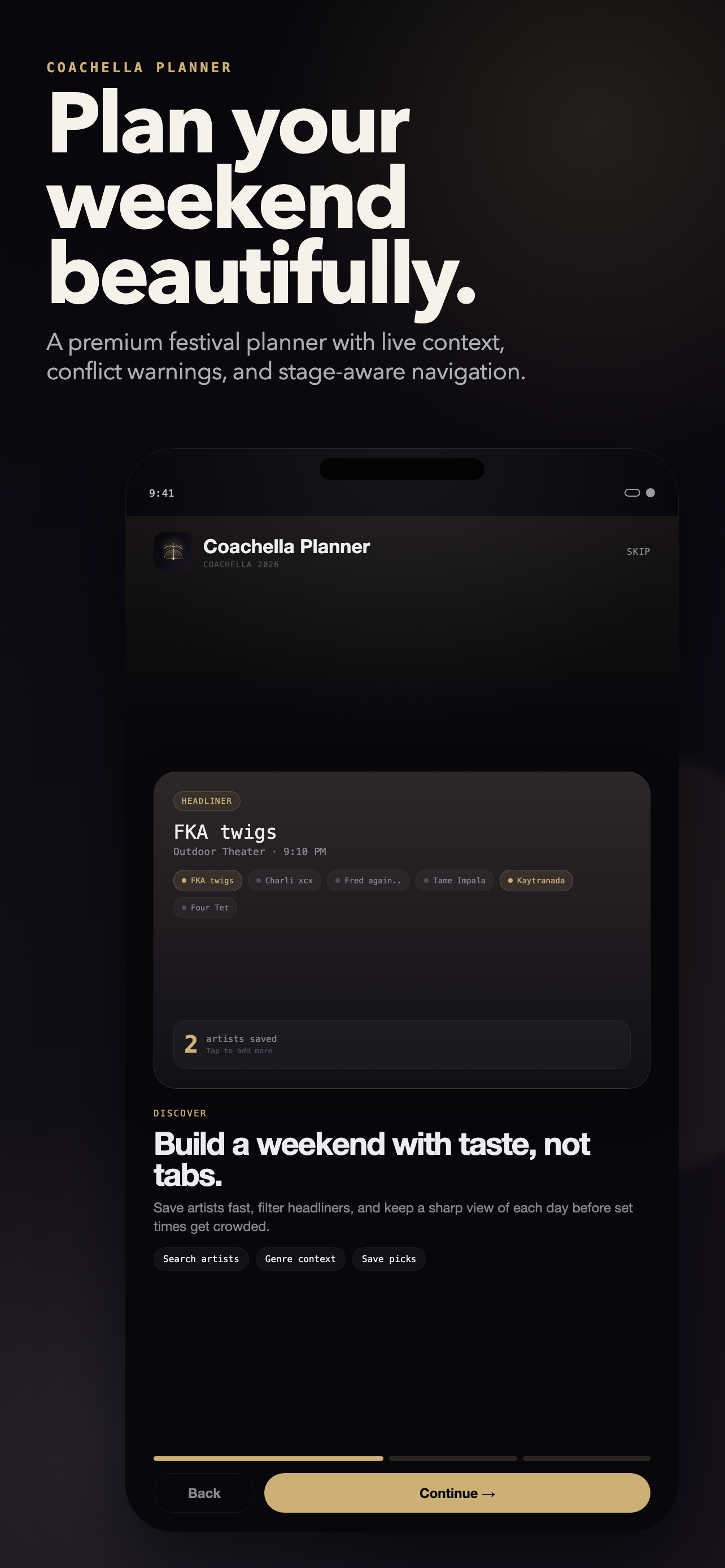 Onboarding screen
